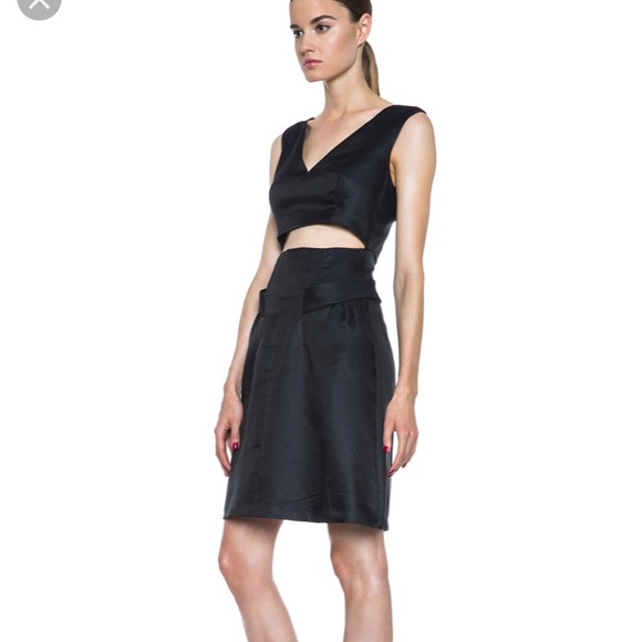 Thakoon Addition Cut Out Midriff Poly Dress 0 XS - Picture 2 of 8